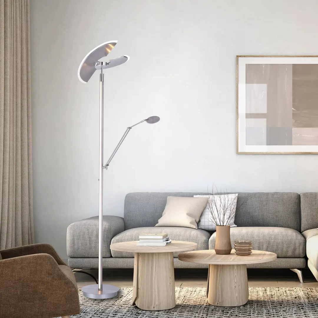 Pure LED-Stehleuchte PURE Mutil, diamond, Leselampe, CCT