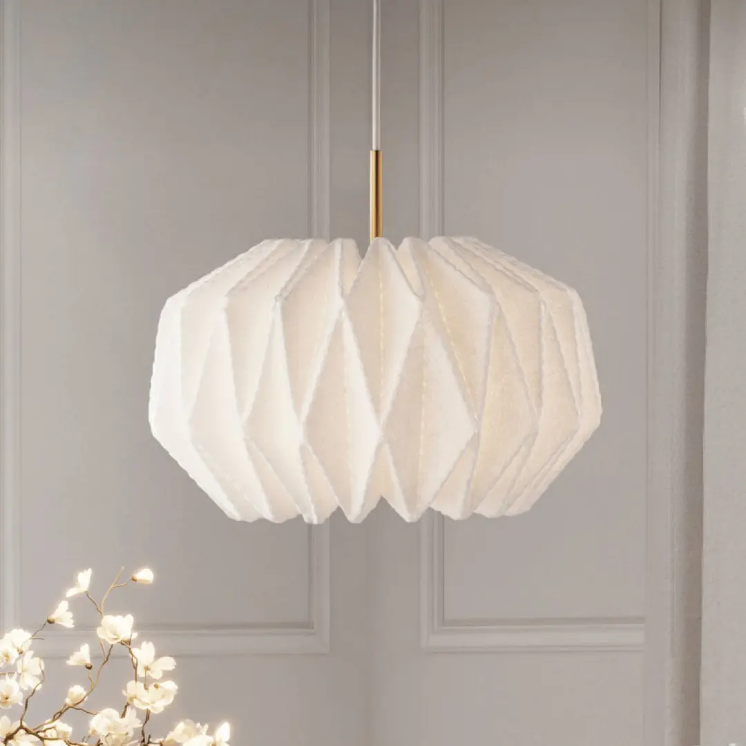 LE KLINT Hängeleuchte Softly Pleated I, Ø 42 cm, weiß, Filz