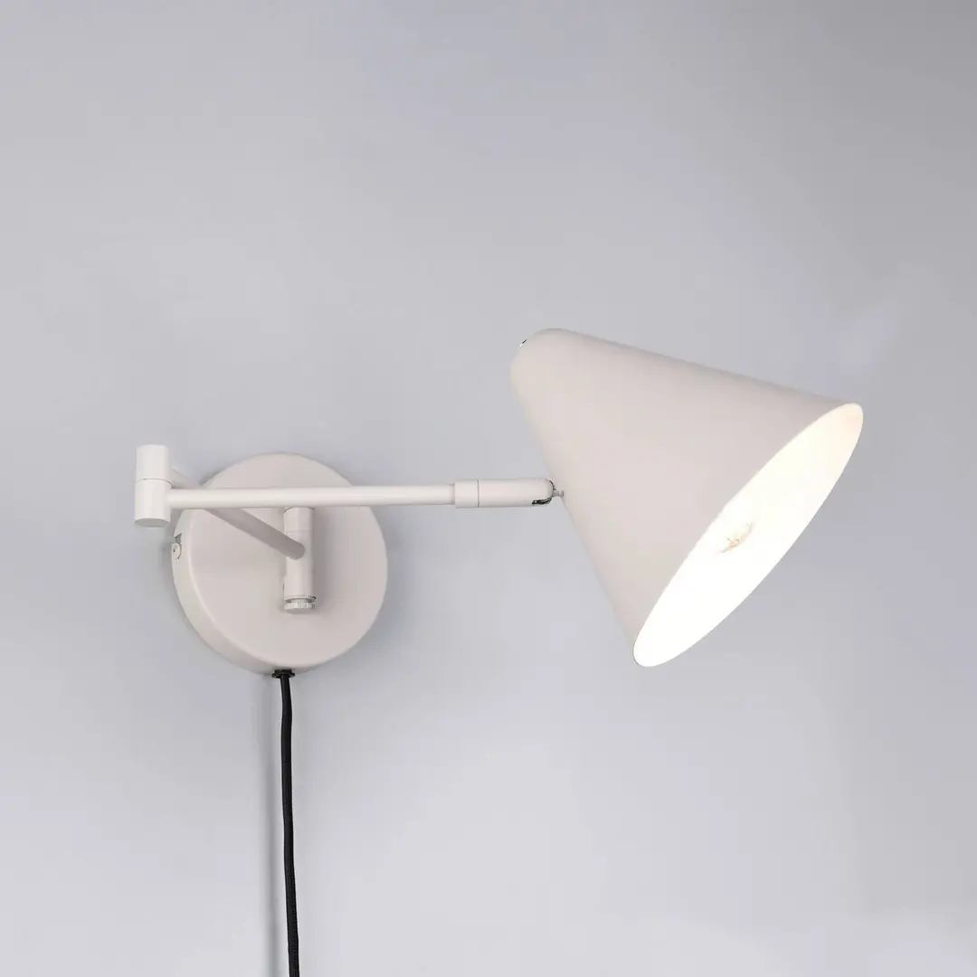 Trio Lighting Wandleuchte Cosima, hellgrau, Ausladung 54 cm, Metall