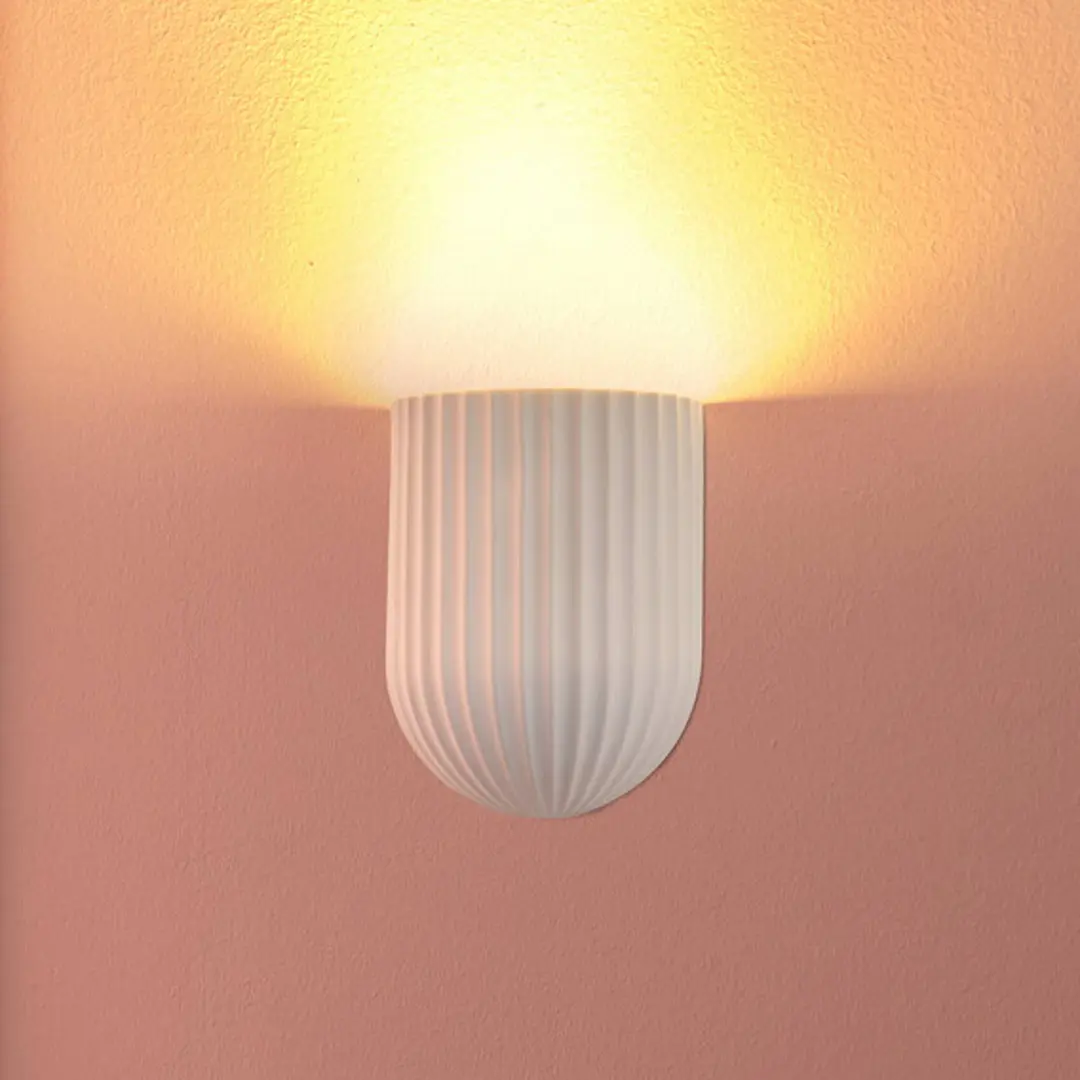 OSRAM Wandleuchte Decor Plaster Routes, weiß, Gips, GU10
