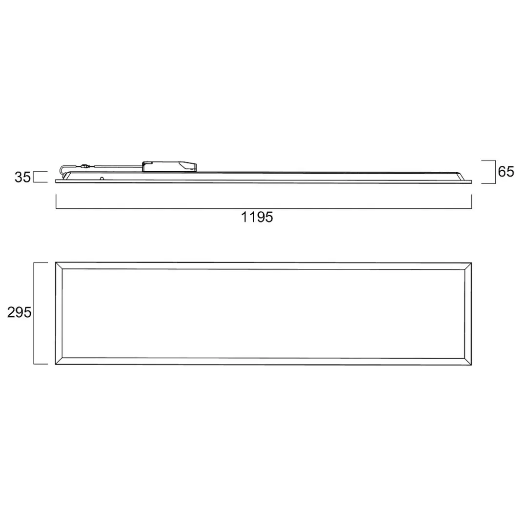 Sylvania LED-Einbaupanel QUANTUM, weiß 120x30 cm DALI 26 W UGR19 IP54