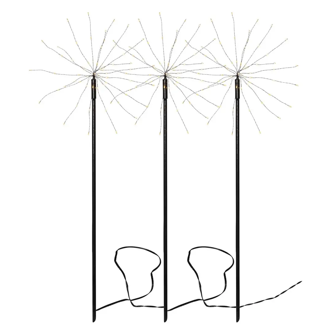 STAR TRADING LED-Dekoleuchte Firework Outdoor, 3er-Set warmweiß