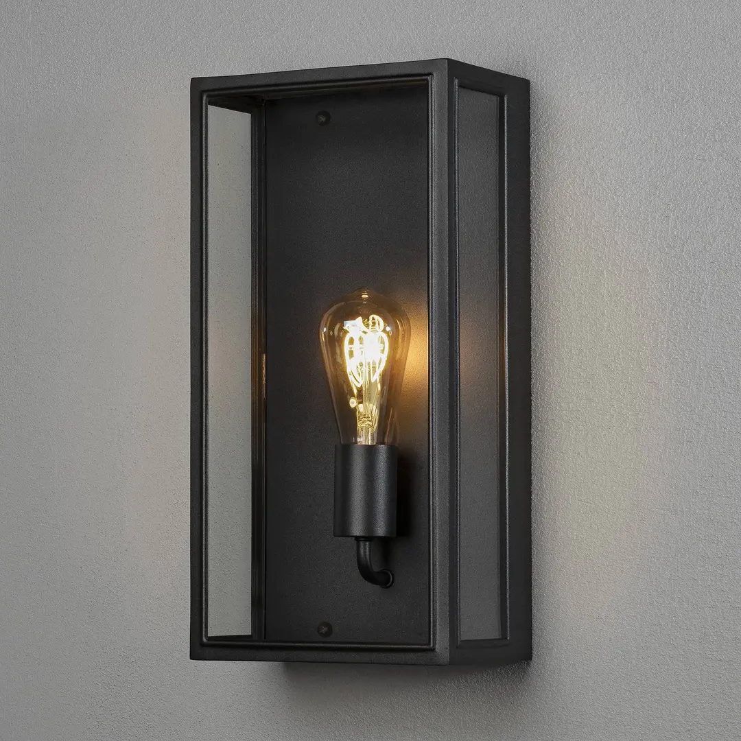 Konstsmide Außenwandleuchte Carpi, schwarz, 20,5 x 40 cm