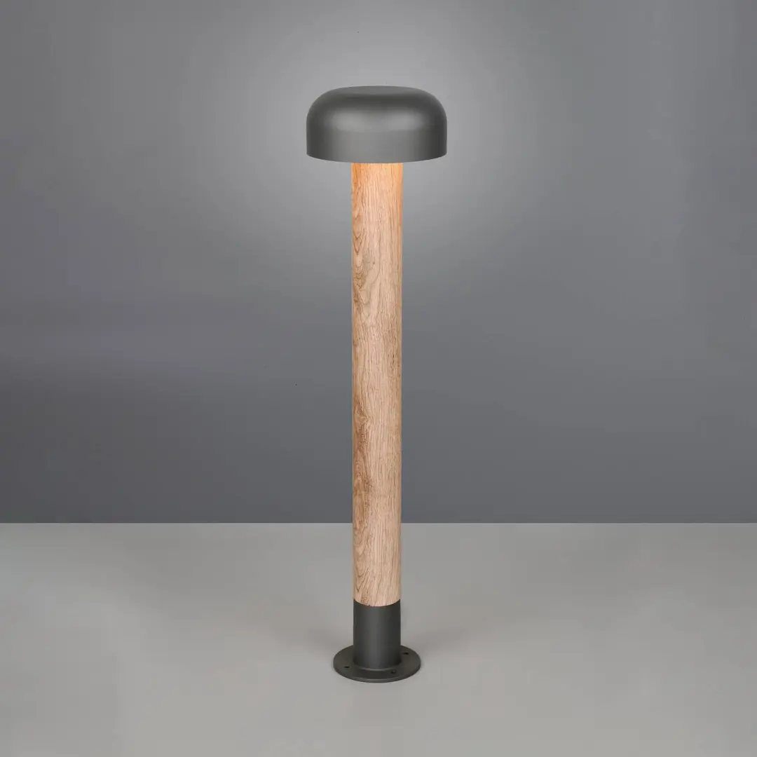 Trio Lighting Wegeleuchte FRASER, Holzoptik, Höhe 85 cm, Metall, IP54