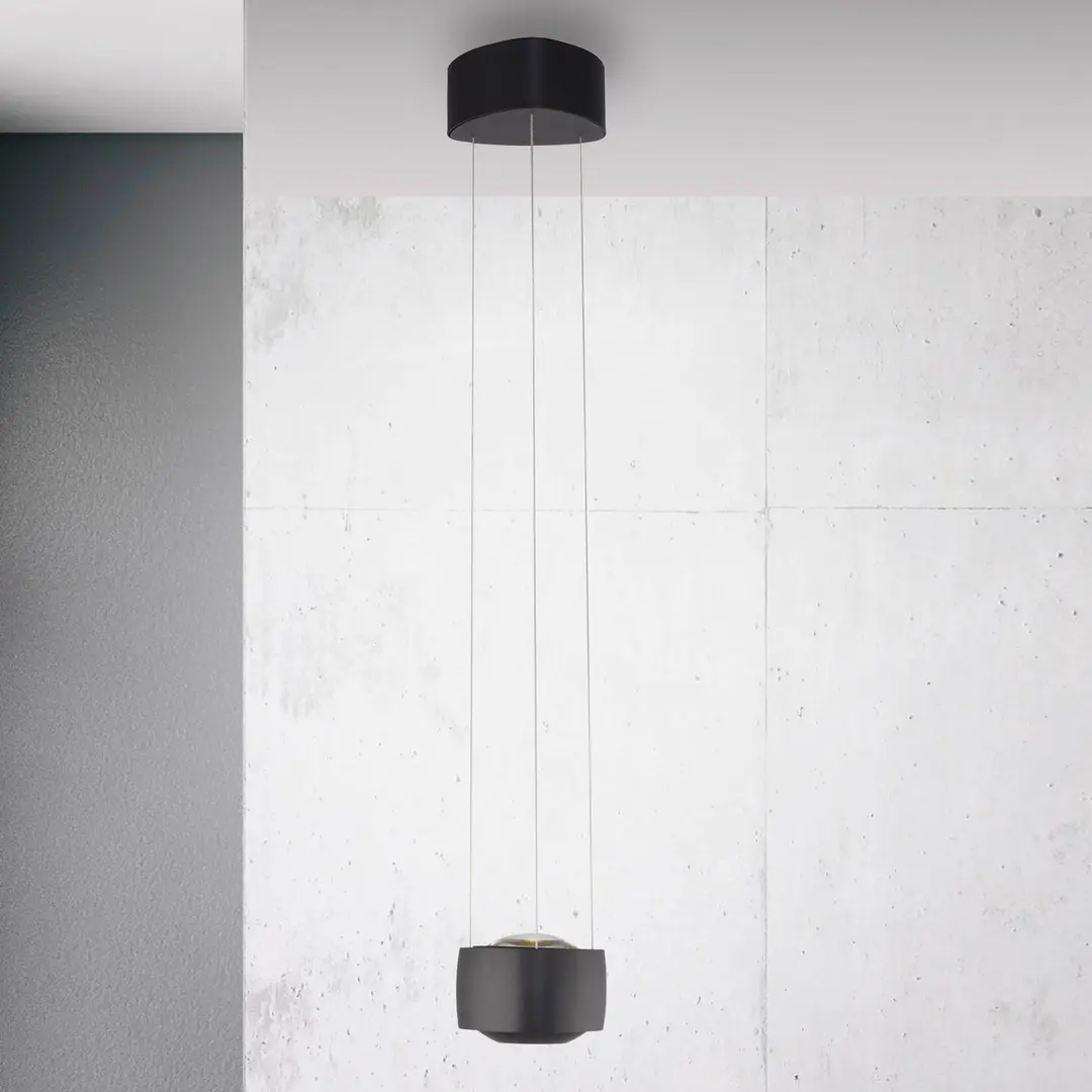 Paul Neuhaus LED-Pendelleuchte Q-Stretto, schwarz, Ø 14,5cm