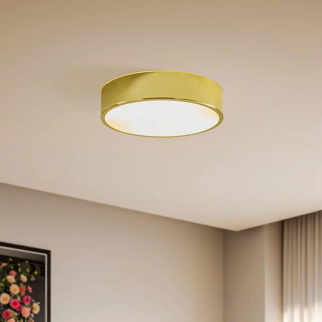 Lamkur Deckenleuchte Kimban aus Metall, Ø 36 cm, gold