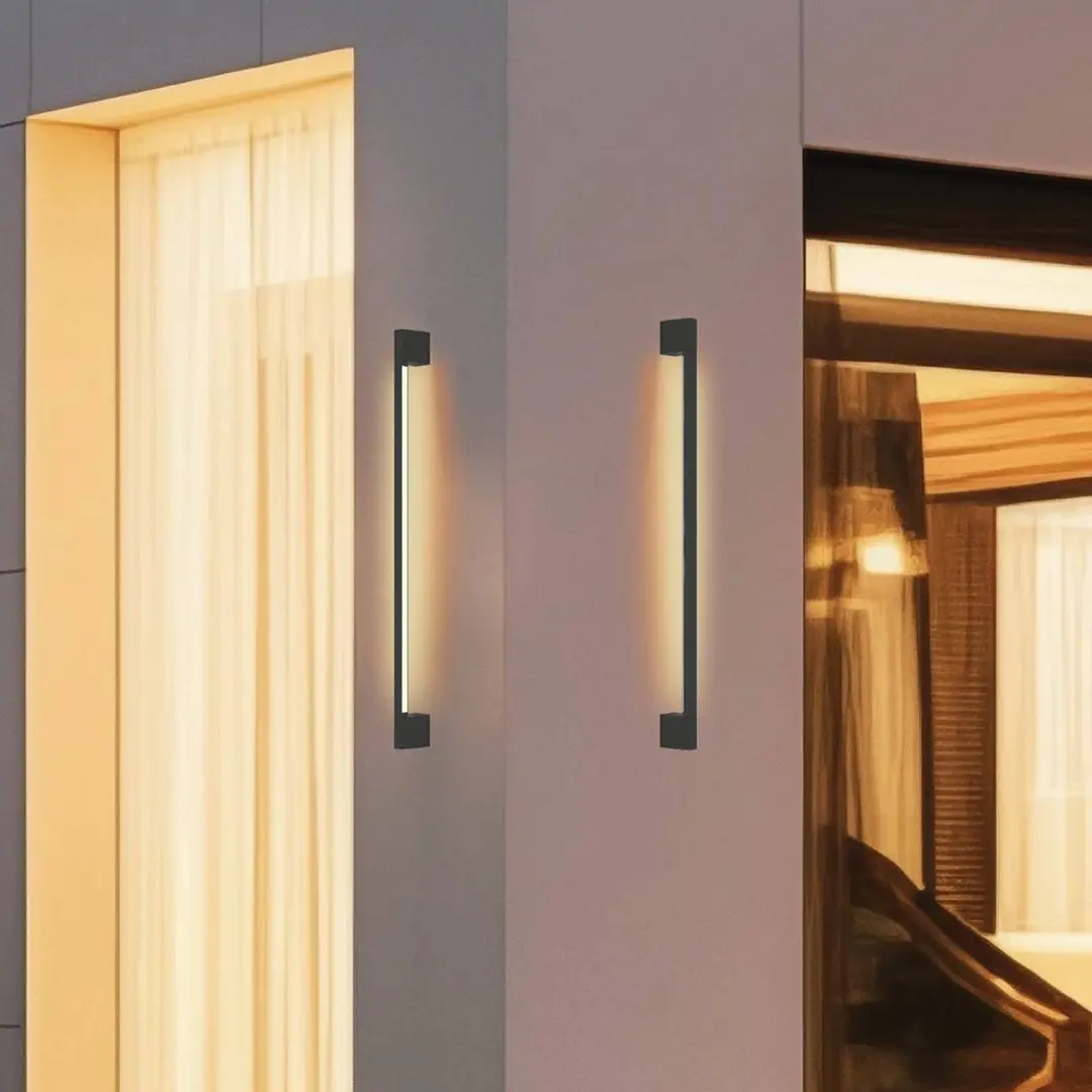 Viokef LED-Außenwandlampe Tessa, dunkelgrau, Höhe 90 cm, Metall