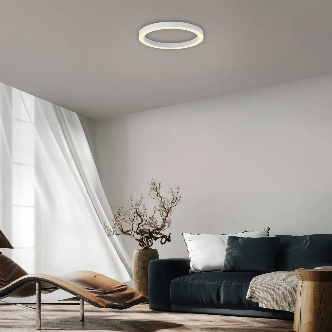 Pure LED-Deckenlampe PURE Lines, Ø 50 cm, weiß CCT, Fernbedienung