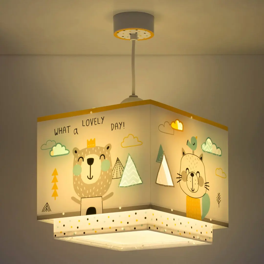 Dalber Kinderzimmer-Hängeleuchte HELLO LITTLE, weiß/gelb
