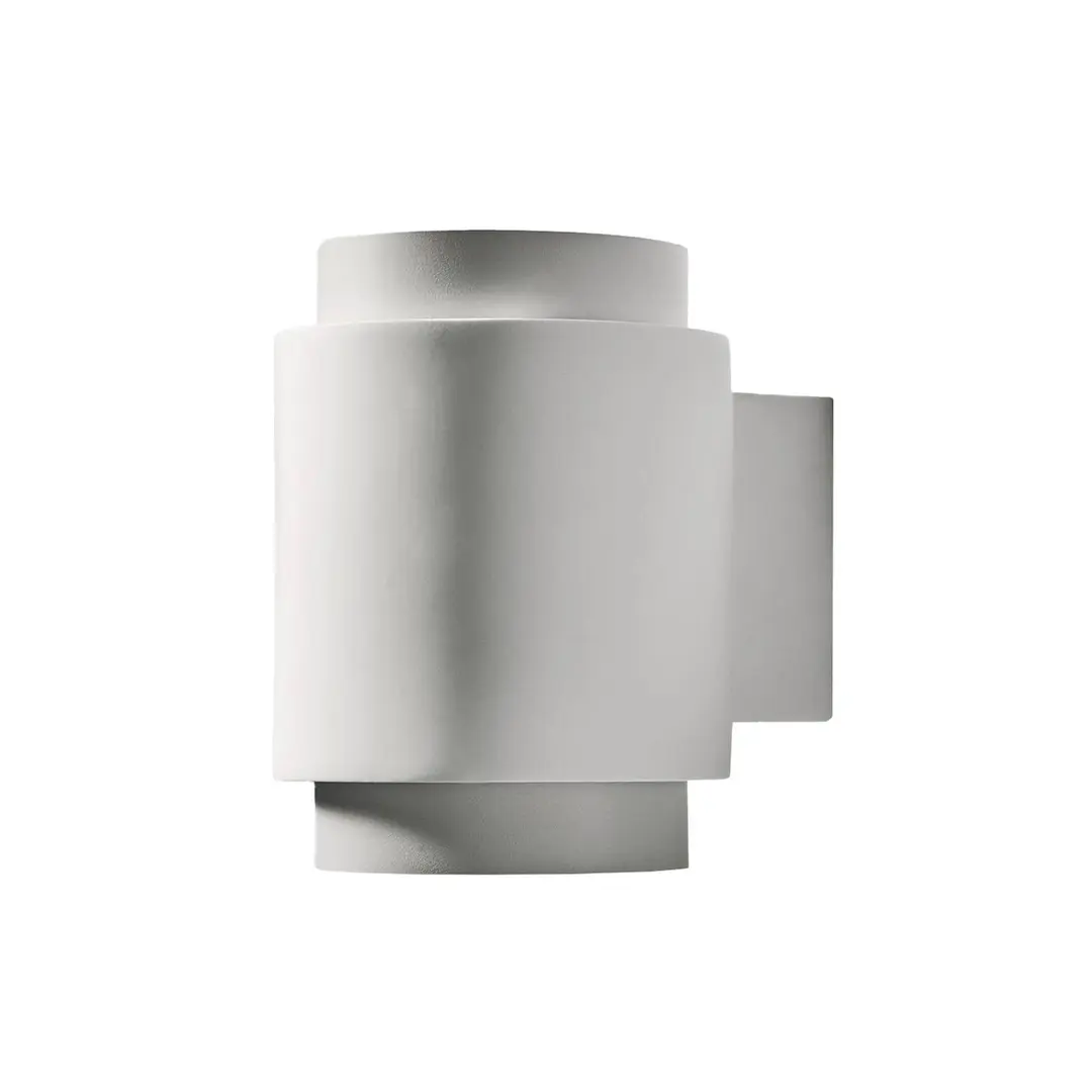 TECNICO by Sforzin Wandleuchte Syme, weiß, rund, Ø 11 cm, Gips, GX53
