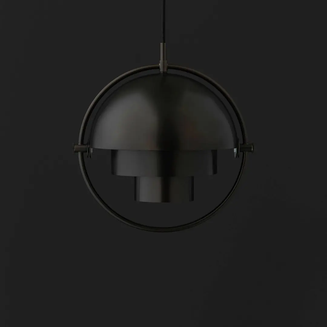 GUBI Hängeleuchte Multi-Lite, Ø 36 cm, schwarz/schwarz
