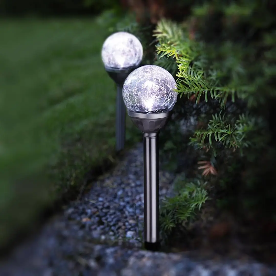 STAR TRADING LED-Solarstäbe mit Kugeln 2-er Set