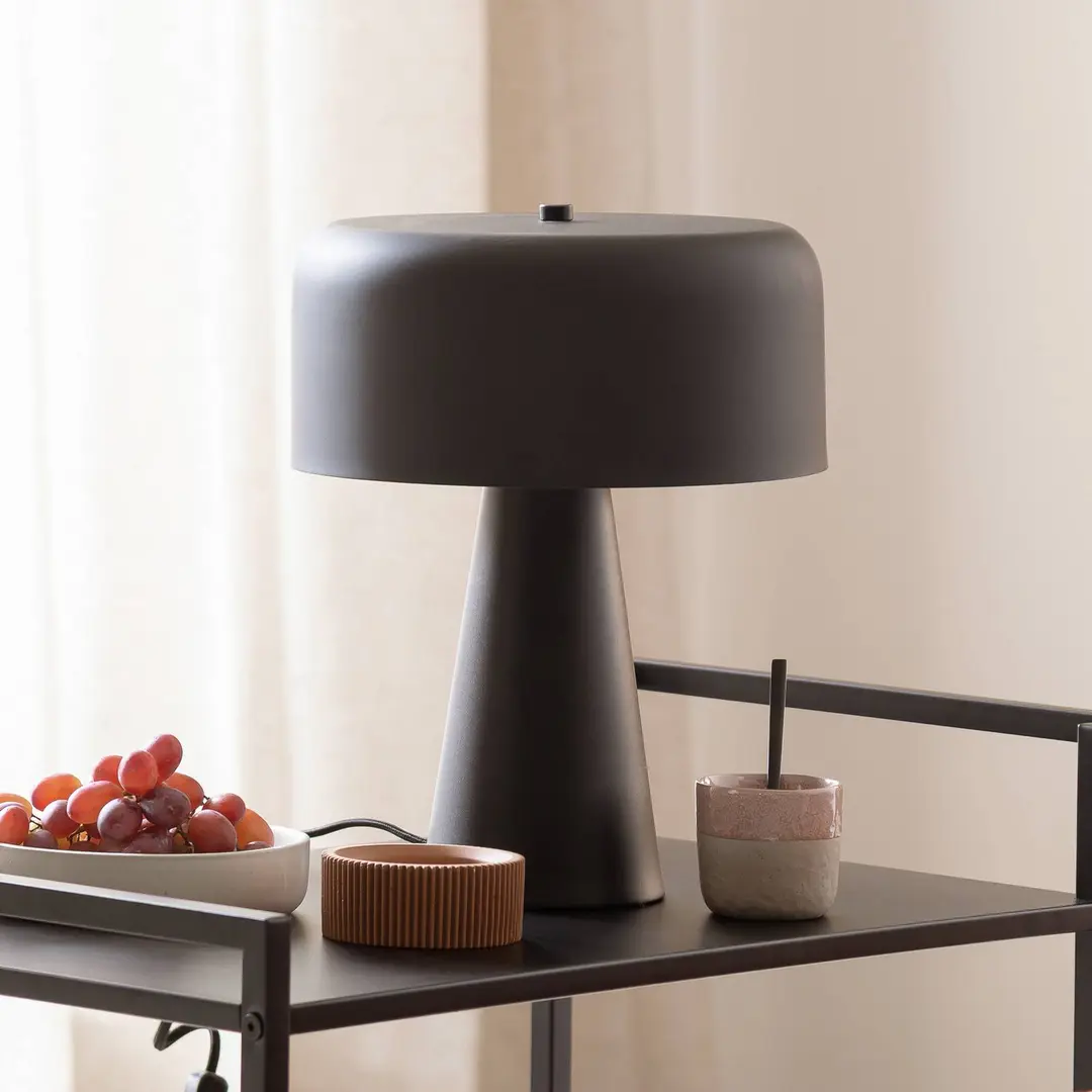 Schöner Wohnen Tischleuchte PENTO, schwarz, Höhe 35 cm, Metall, E27