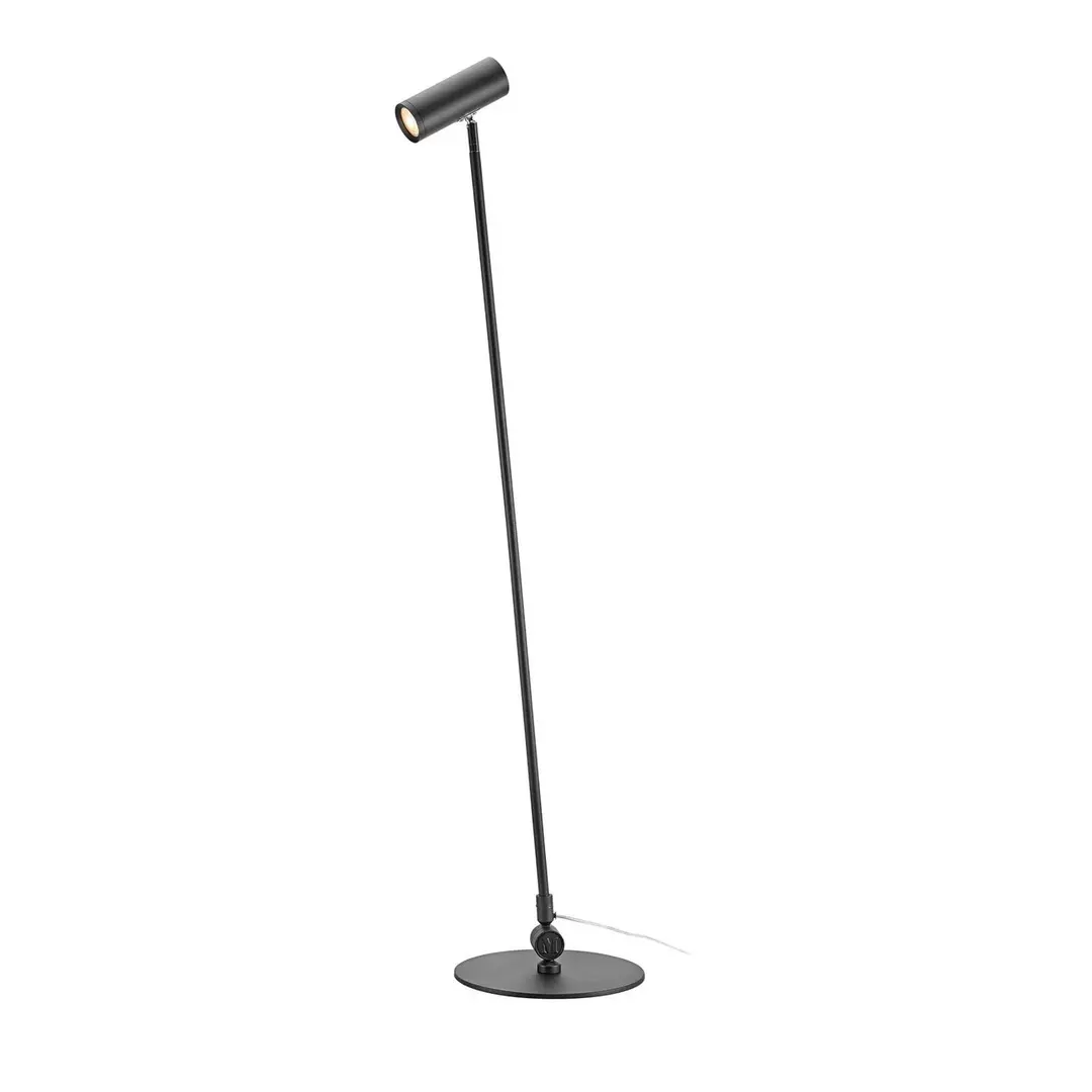 Markslöjd LED-Stehleuchte Arlo, schwarz, Eisen, Höhe 132 cm, dim.