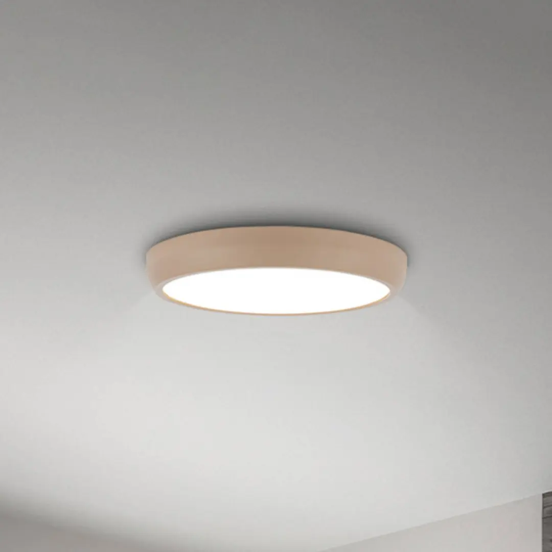 Briloner LED-Deckenleuchte Navaro, beige/weiß, Ø 28 cm, 4.000 K