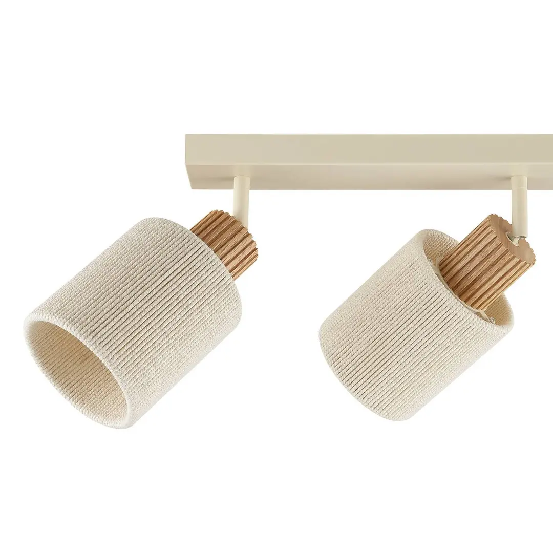 Brilliant Deckenleuchte Arlo, beige, Textil, Länge 69 cm, 3-flammig
