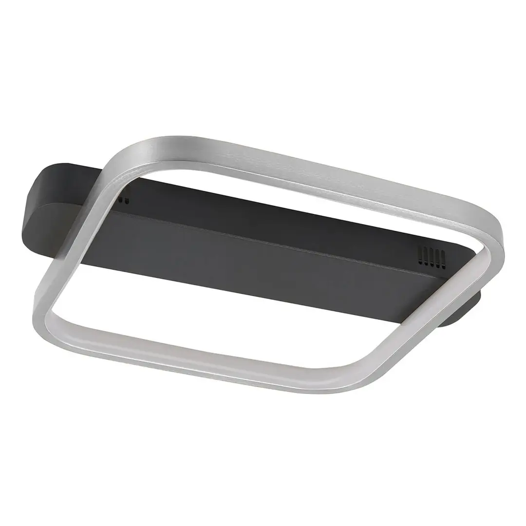 Highlight LED-Deckenleuchte Ascona, schwarz/nickel, 20 W