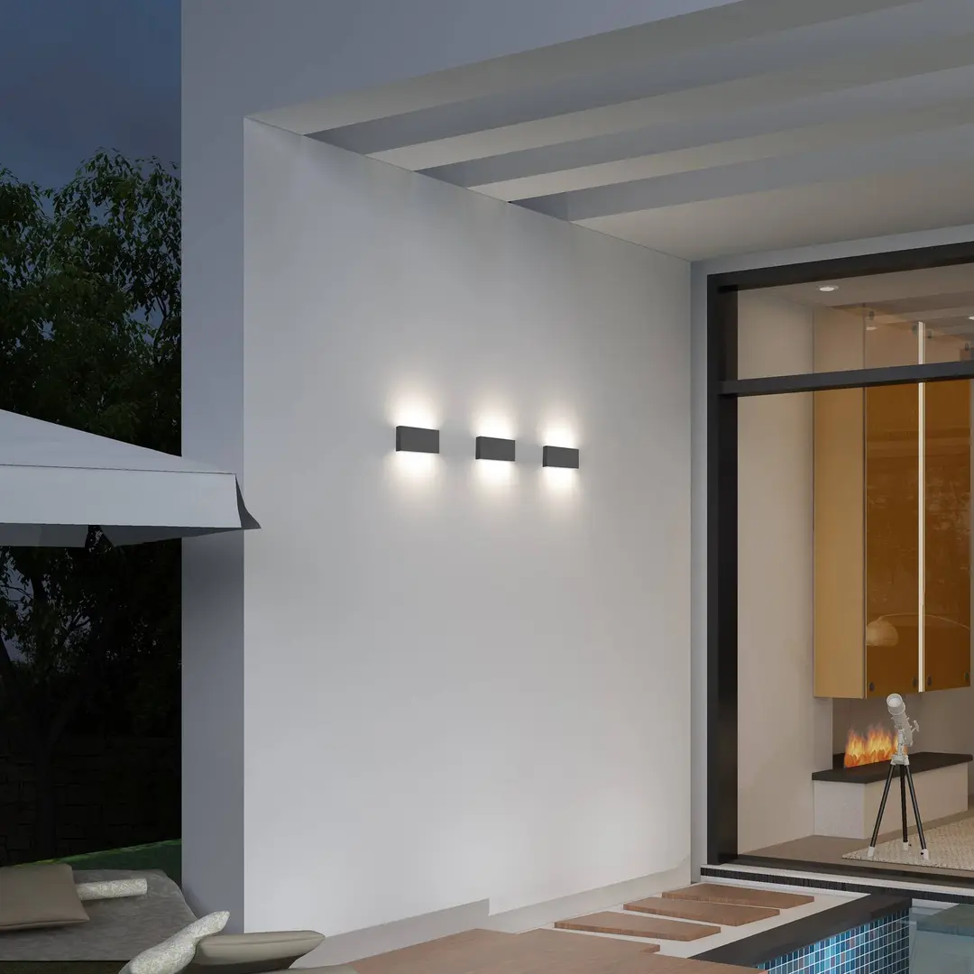 CMD LED-Außenwandlampe CMD 9070, 17 cm, anthrazit, IP54, up/down