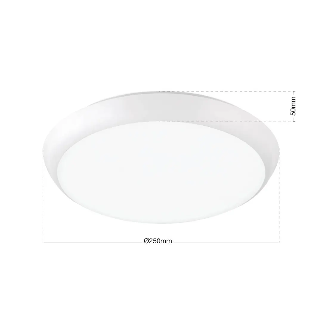Orion LED-Deckenleuchte Maggy, Ø 25 cm, weiß, CCT, IP65, Dekoringe