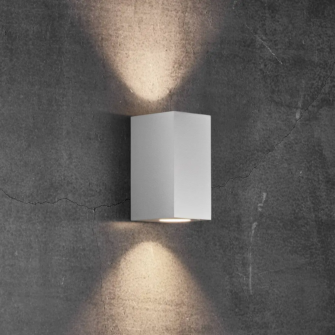 Nordlux Außenwandlampe Canto Maxi Kubi 2, 17 cm, weiß