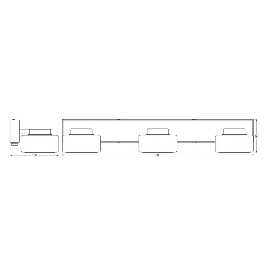 LEDVANCE LED-Wandleuchte Orbis Flame, 3-fl., chrom, IP44