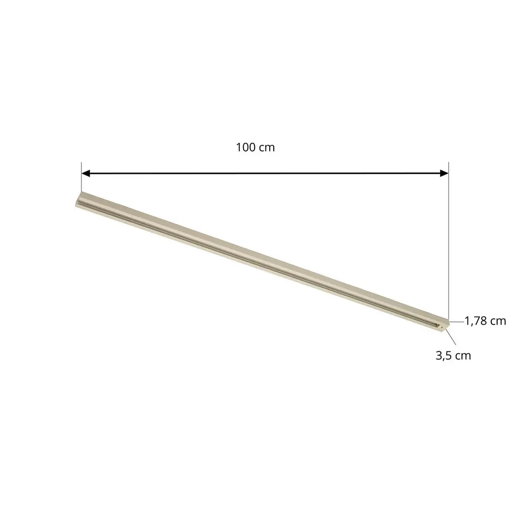 Lindby Stromschiene Linaro, 1 m, beige, 1-Phasen-System