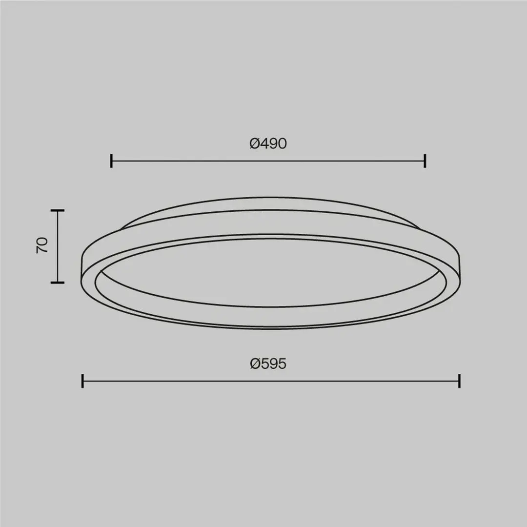 Maytoni LED-Deckenleuchte Orign, Ø 60 cm, schwarz, Metall/Stein