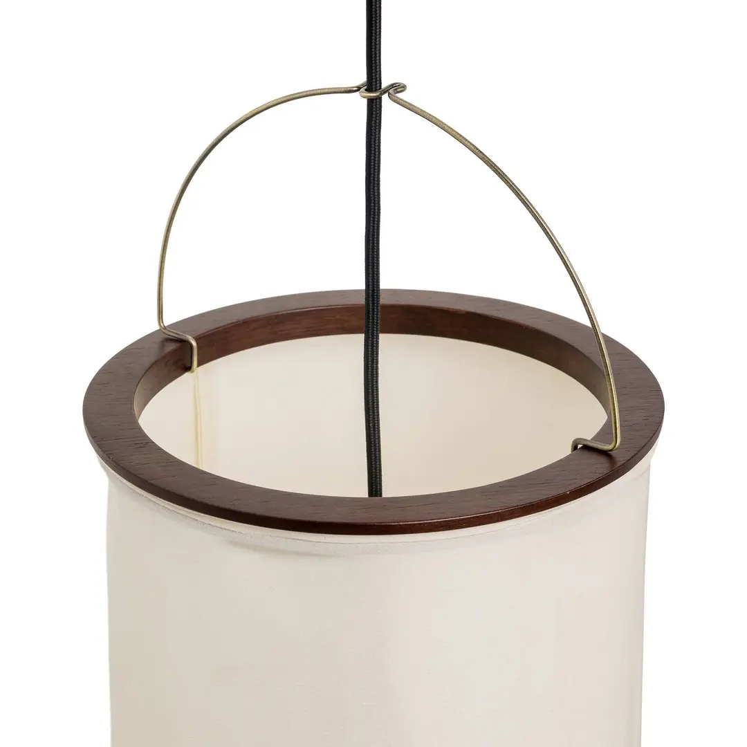 GUBI Stehleuchte Silk Lantern, weiß/schwarz, Seide, E27