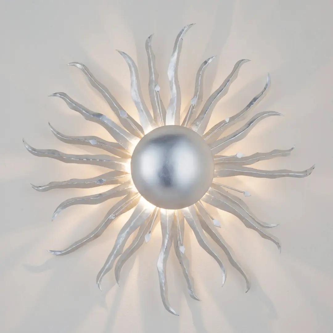 Holländer Wandleuchte Sonne Ø 70 cm silber