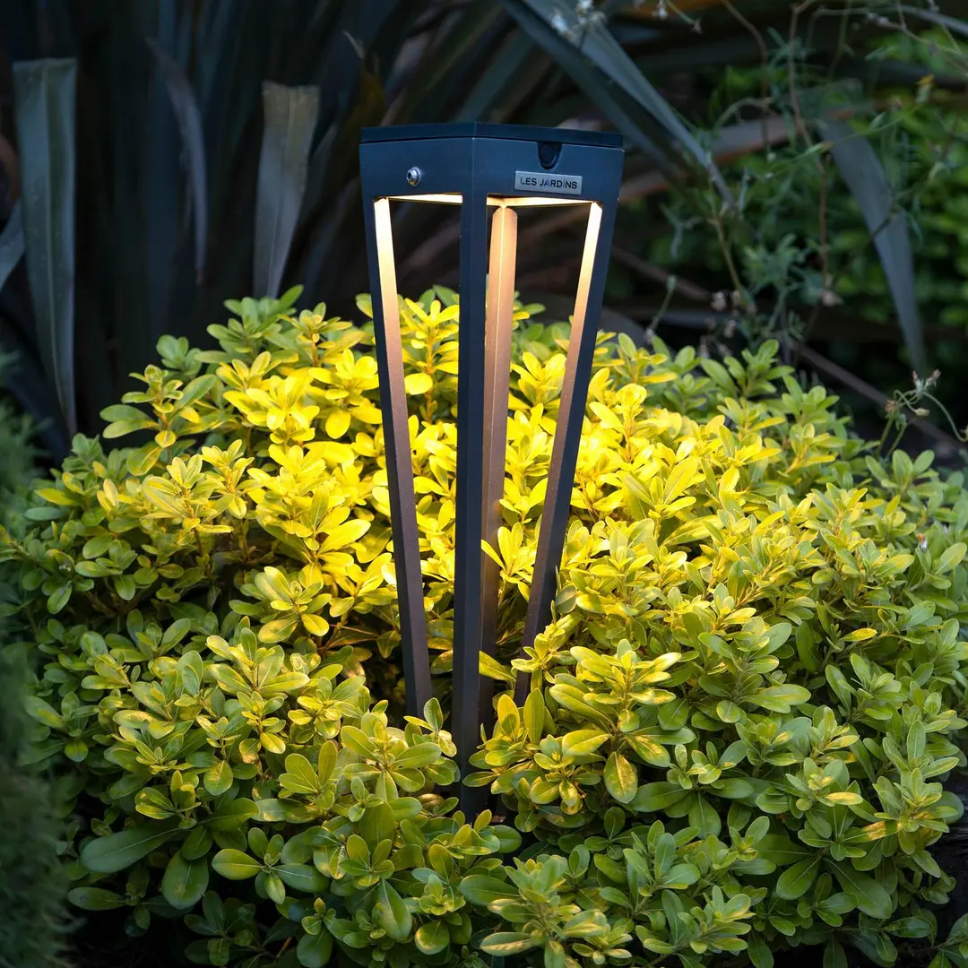 Les Jardins LED-Solarfackel Tinka, 52 cm hoch, grau
