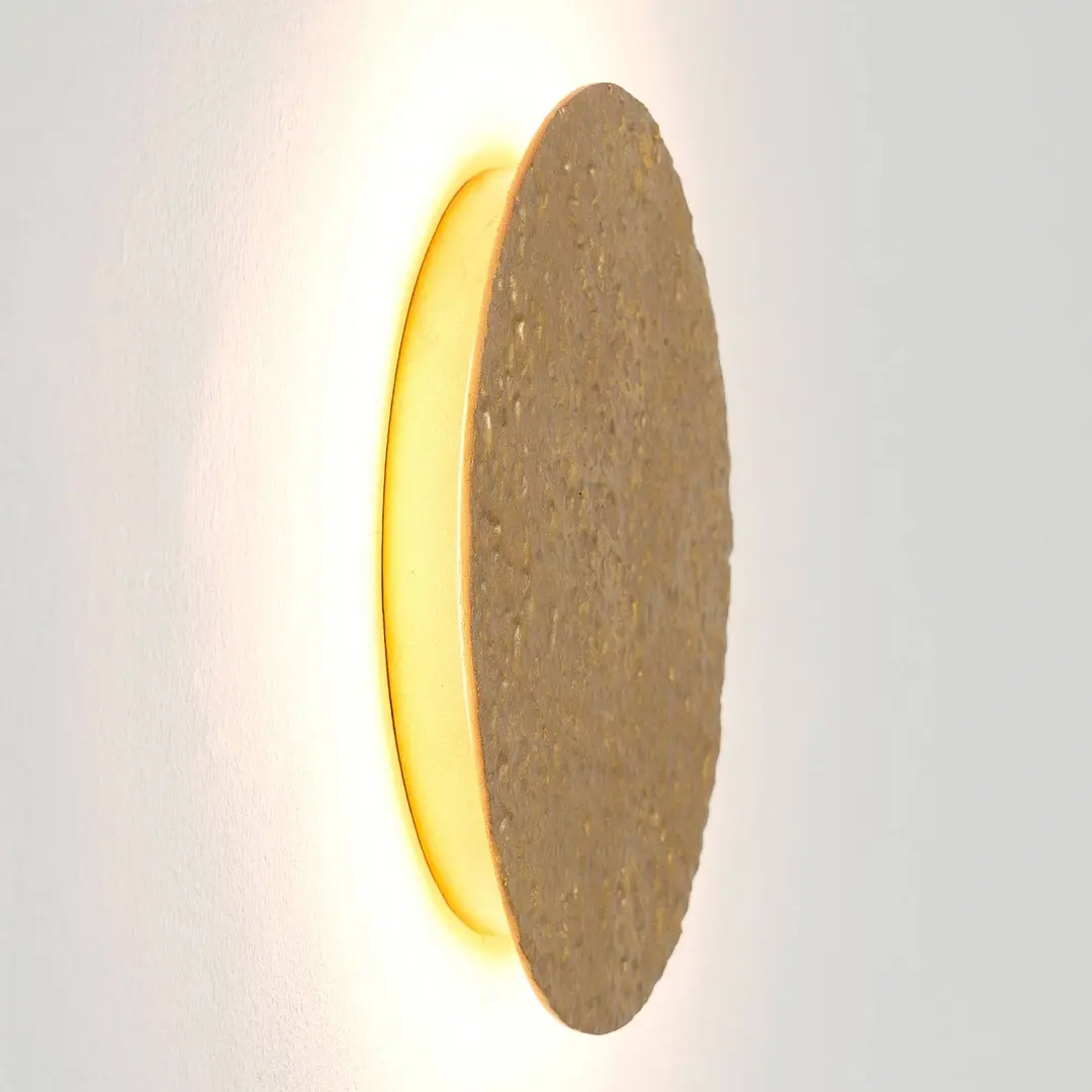 Holländer LED-Wandleuchte Meteor, Ø 19 cm, gold