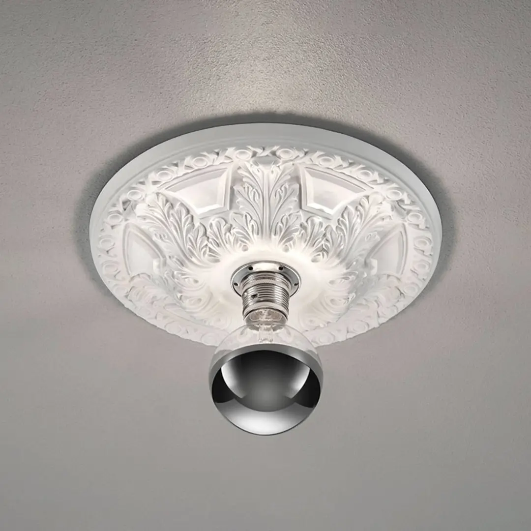 Trio Lighting Deckenlampe Lilly, Gips, Stuckoptik Ø 30 cm
