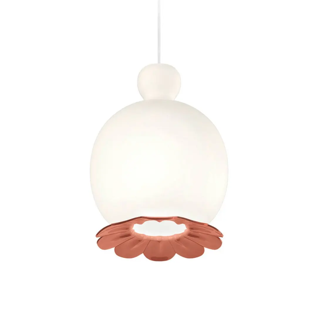 kdln Opyo Hängeleuchte, korallenrosa, Ø 22 cm, Glas
