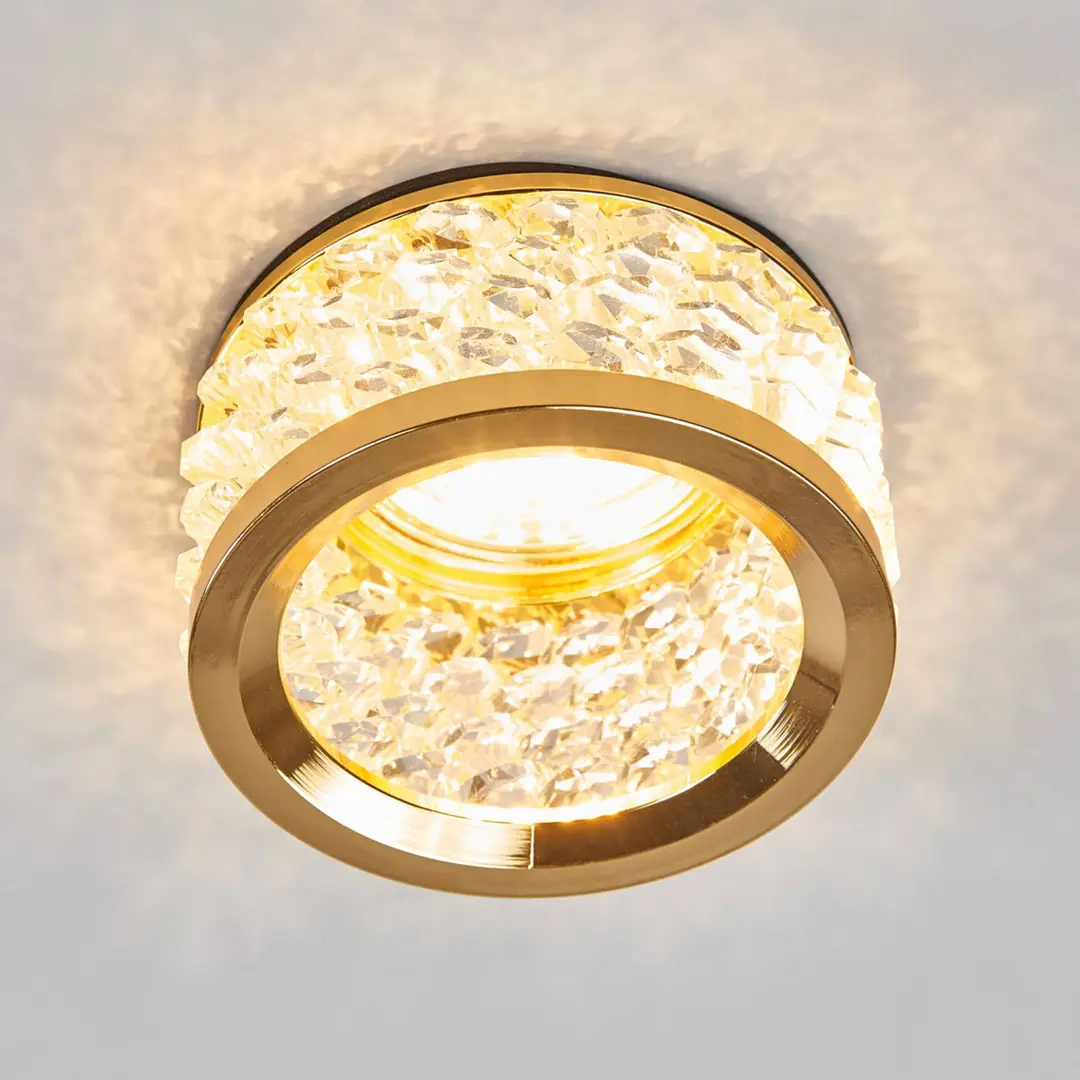 Orion Mit Kristallschmuck -Einbauleuchte Iwen gold