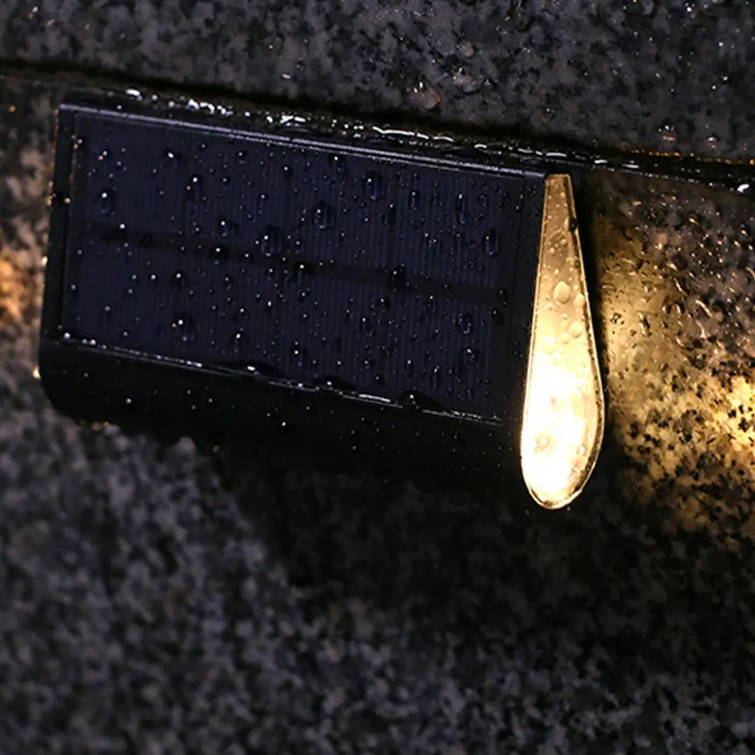 Lumisky LED-Solar-Wandlampe Twily, schwarz, Breite 15 cm, 4er-Set