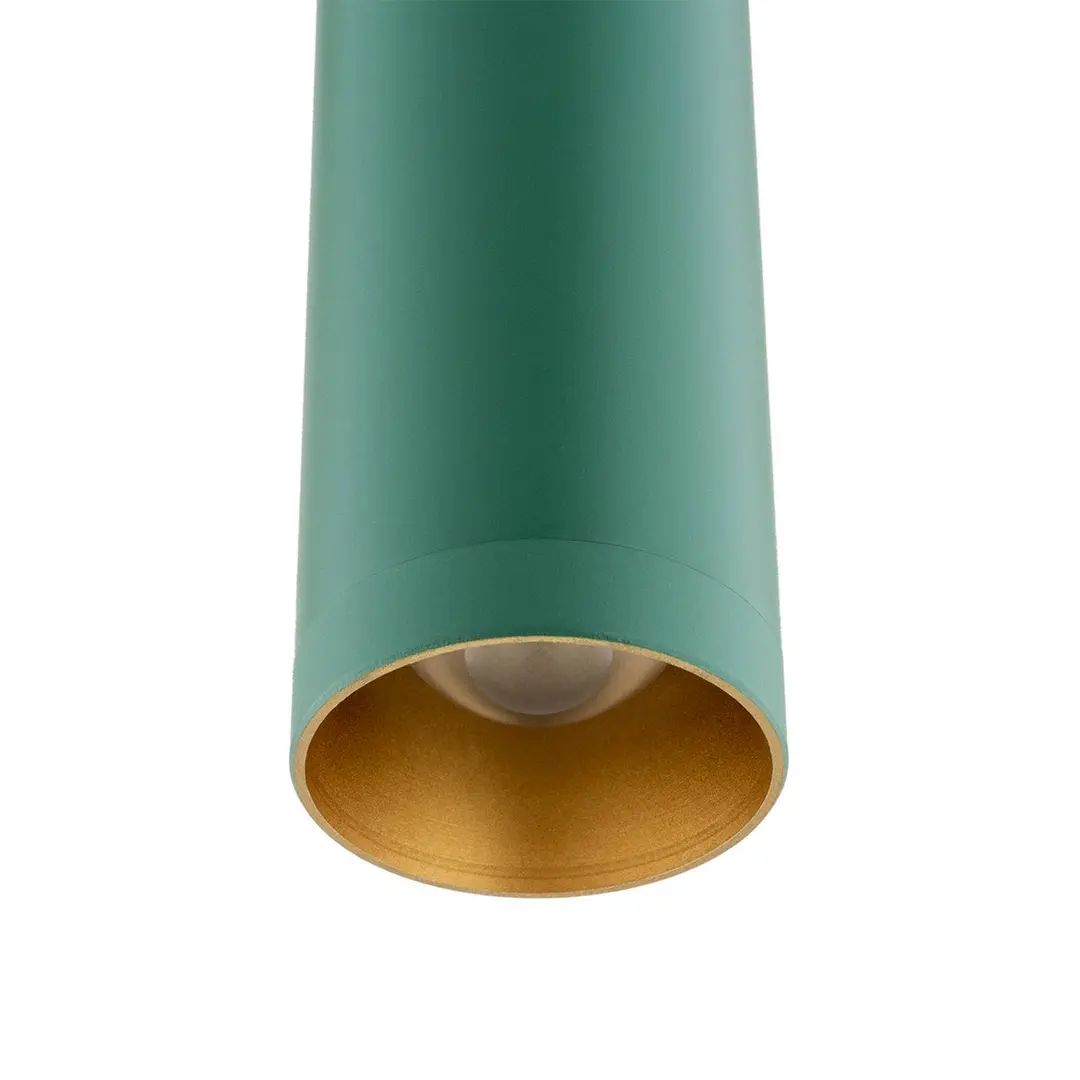 Argon LED-Pendelleuchte Rulo, grün, Ø 3,2 cm, Stahl, 3000 K