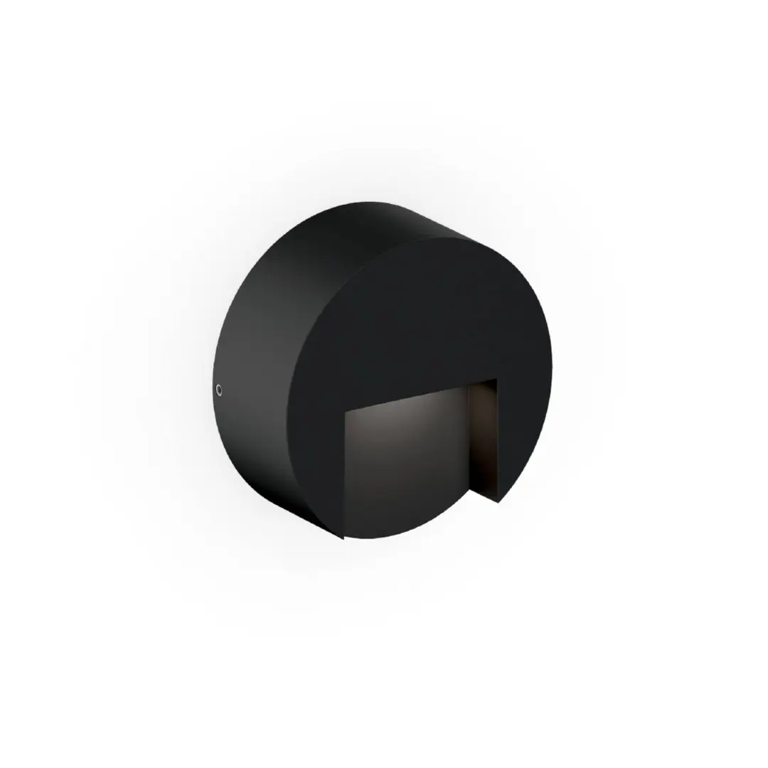 Wever & Ducré Lighting WEVER & DUCRÉ LED-Außenwandlampe Reto Round 0.8 schwarz matt