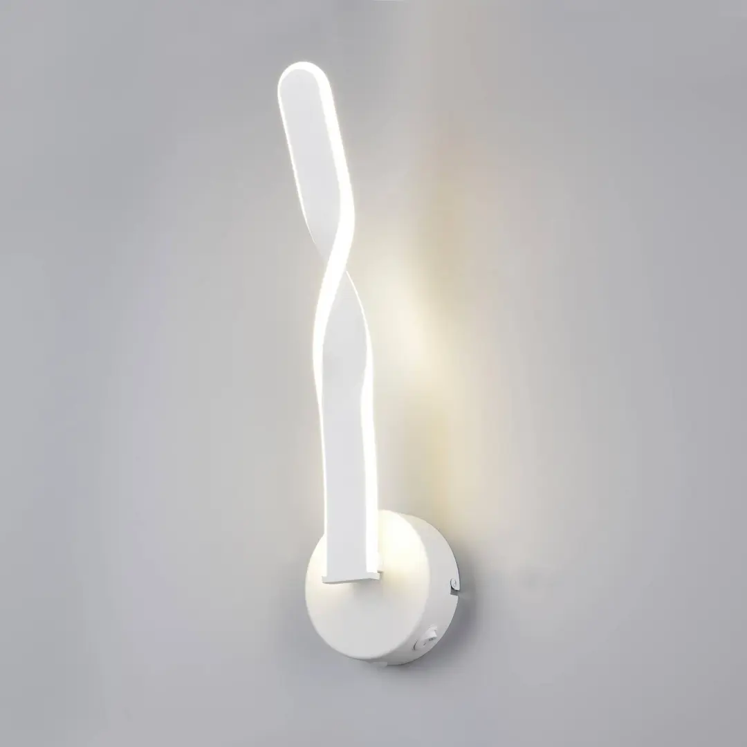 Reality Leuchten LED-Wandleuchte Ginko, weiß matt, Metall, Höhe 45,5 cm