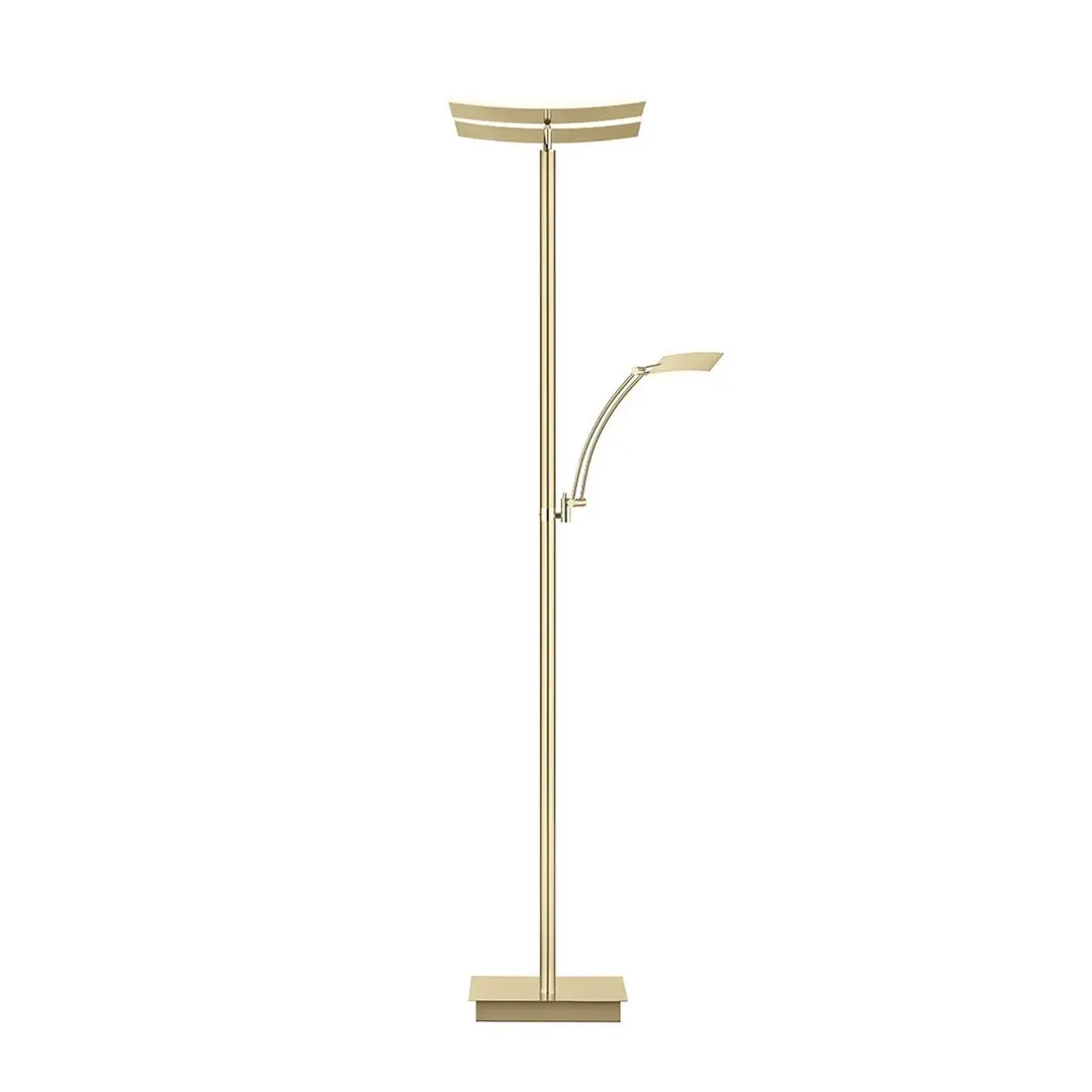 HELL LED-Stehlampe Andy, creme, Höhe 185 cm Metall CCT 3-flg.