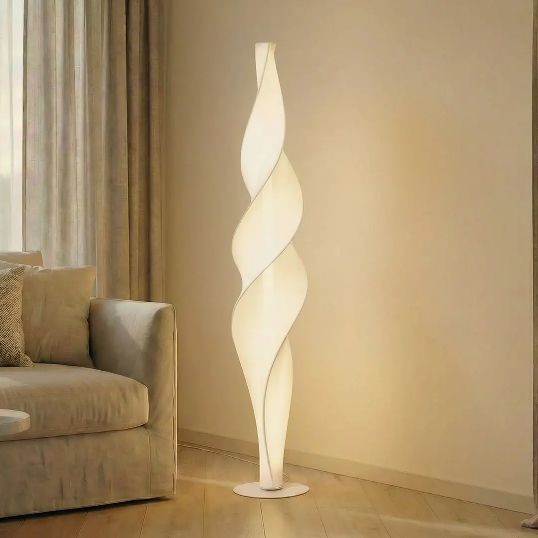 Lucande LED-Stehleuchte Novelle, weiß, CCT, Höhe 137 cm