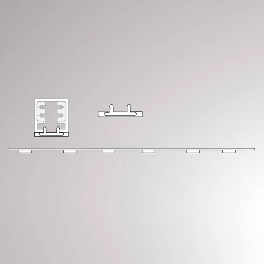Molto Luce Blindabdeckung für Volare Schiene, 1m, weiß