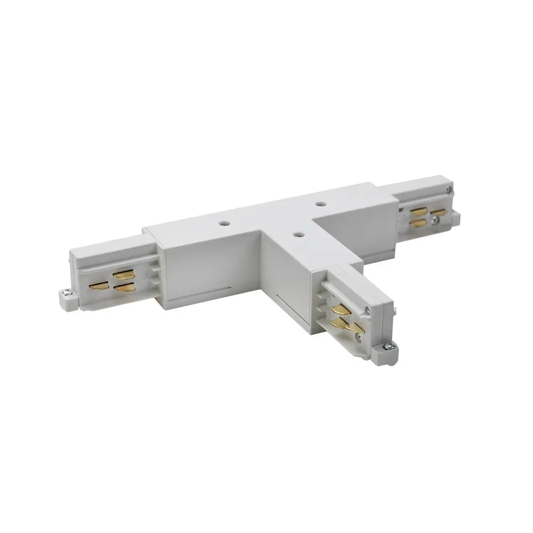BRUMBERG T-Verbinder ONETRACK, silber, Schutzleiter rechts