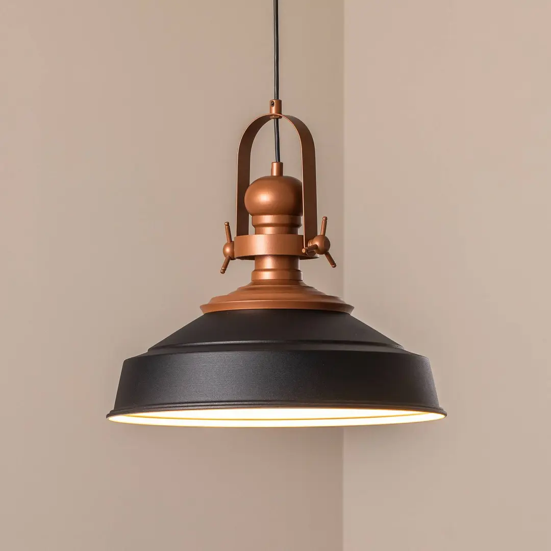 Opviq Hängeleuchte Craft, schwarz, Metall, Ø 41 cm, E27