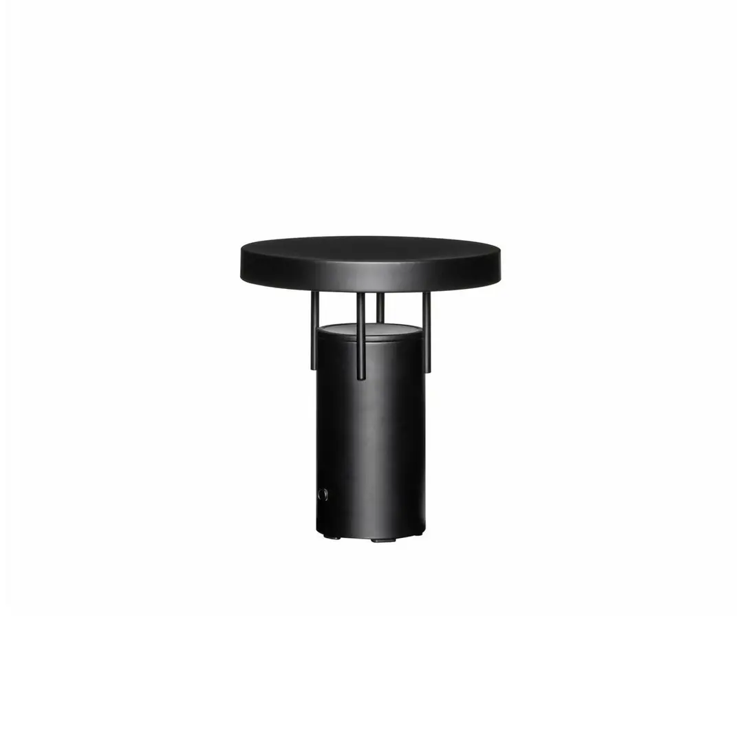 HÜBSCH LED-Akku-Tischlampe BringMe Mini, schwarz matt, 20 cm