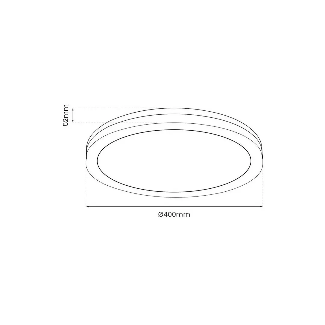 Milagro Lighting LED-Deckenleuchte Marlon, Ø 40 cm, schwarz, Kunststoff, IP54