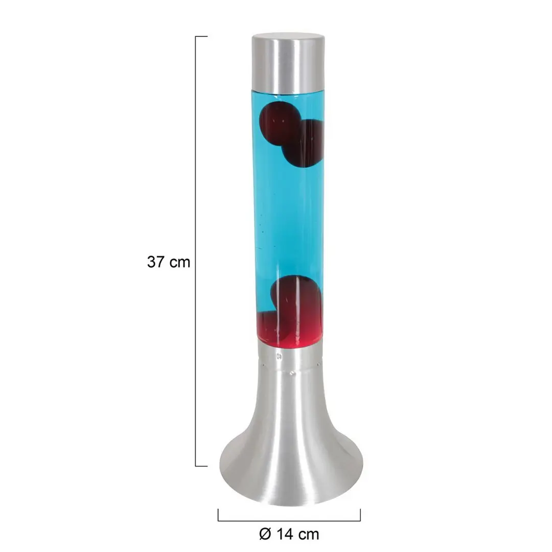 Steinhauer Lavalampe Volcan 3117, stahl, Flüssigkeit klar/rot, E14