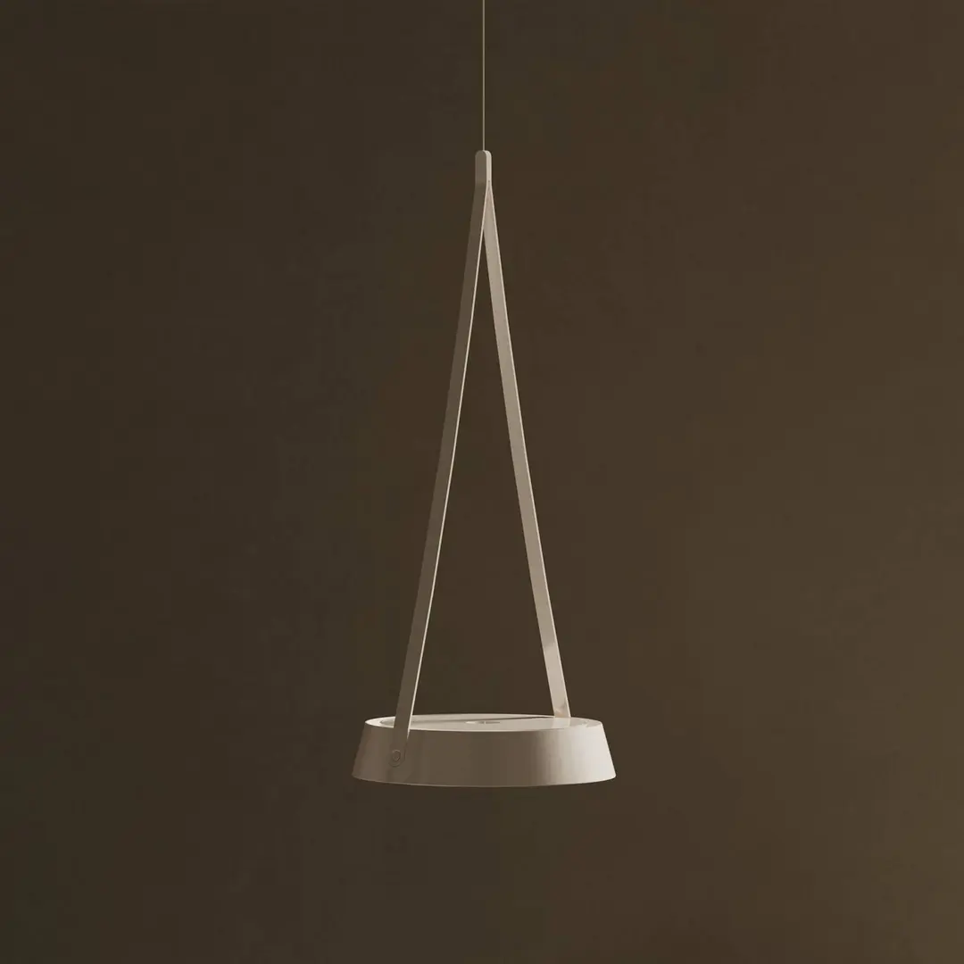 Sigor LED-Akku-Hängeleuchte Mahina, weiß, Ø 17 cm, Metall, CCT
