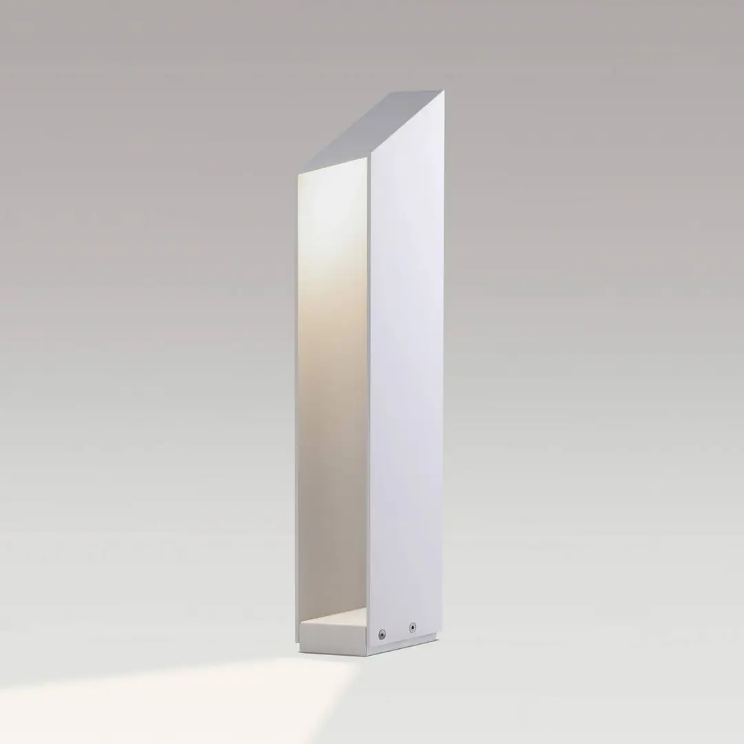 MARSET LED-Sockellampe Domus, Höhe 55 cm, weiß, Aluminium