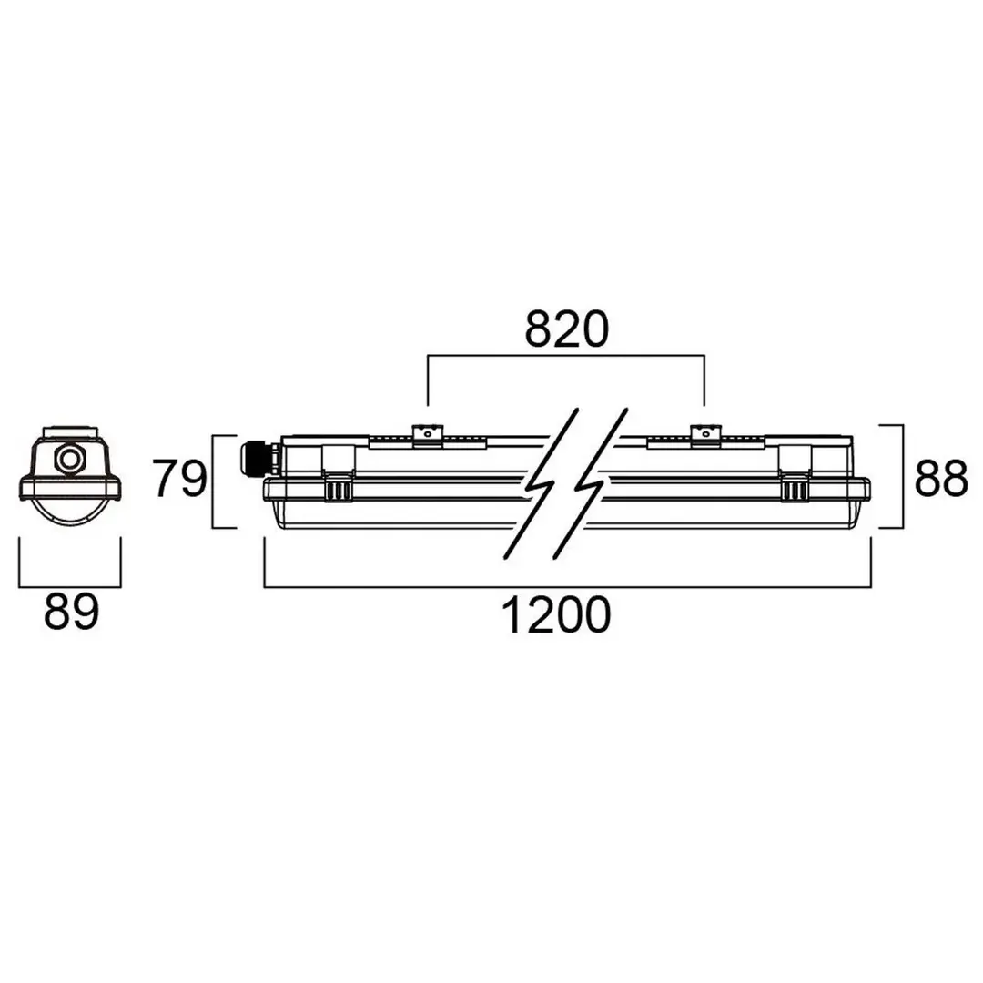 Sylvania Feuchtraumleuchte Resisto 1200, 36W, 840, HF-Sensor