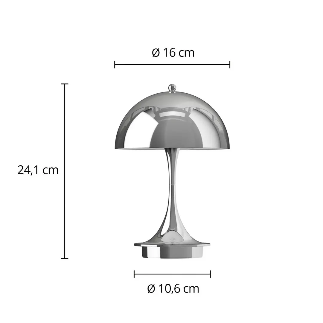 Louis Poulsen Panthella PORTABLE 160 V3, chromfarben
